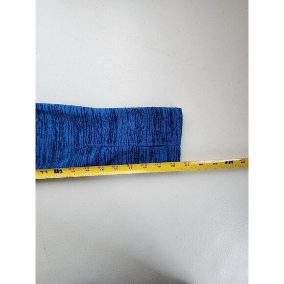 Zella Fleece Hoodie Large Blue Striped Pullover Athletic Athleisure Outdoor - Picture 6 of 13